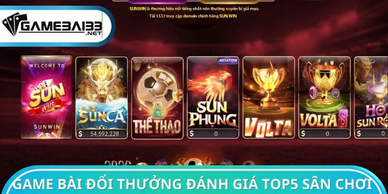 Game bài đổi thưởng đánh giá top 5 sân chơi