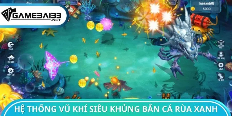 Hệ thống vũ khí siêu khủng bắn cá Rùa Xanh