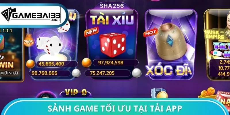 Sảnh Game tối ưu tại tải App Game bài đổi thưởng